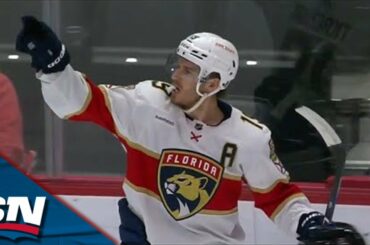 Matthew Tkachuk Strikes First For Panthers Off Brutal Turnover By Red Wings' Lucas Raymond