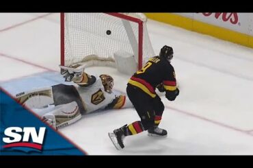 Canucks' J.T. Miller Waits Out Golden Knights' Jonathan Quick To Convert On Penalty Shot