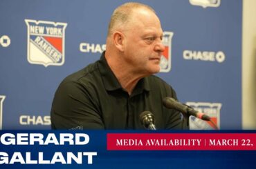 New York Rangers: Gerard Gallant Media Availability | Mar. 22, 2023