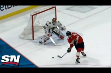 Panthers' Brandon Montour Scores Spinning Backhand For OT Winner vs. Blackhawks