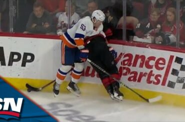 Casey Cizikas Receives Boarding Penalty For Hit From Behind On Brendan Smith