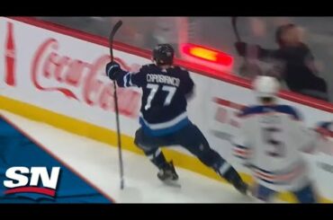 Jets' Adam Lowry And Kyle Capobianco Strike Twice In 22 seconds To Steal Lead From Oilers