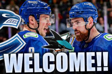 CANUCKS DOMINATE THE SHARKS—WELCOME TO VANCOUVER, FILIP HRONEK (Miller, Garland, Myers, Di Giuseppe)