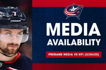 Sean Kuraly is excited to be BACK as the Blue Jackets battle the Islanders | Pregame Media (3/24/23)