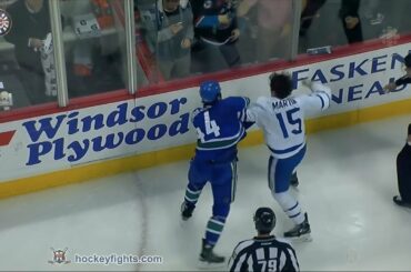 Matt Martin vs Erik Gudbranson Dec 3, 2016