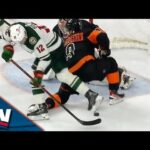 Wild's Matt Boldy Pulls Off A Spinning No-Look Backhand Rebound Goal