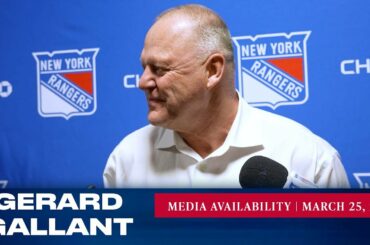 New York Rangers: Gerard Gallant Pregame Media Availability | Mar. 25, 2023