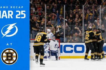 RECAP: Lightning @ Bruins 3/25/23 | Close, but not close enough.