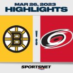 NHL Highlights | Bruins vs. Hurricanes - March 26, 2023