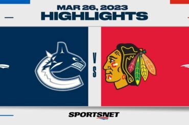 NHL Highlights | Canucks vs. Blackhawks - March 26, 2023