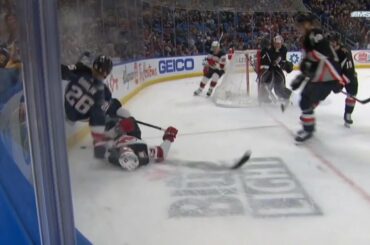 Rasmus Dahlin Reverse Hit Against Nico Hischier (Dual-Feed)