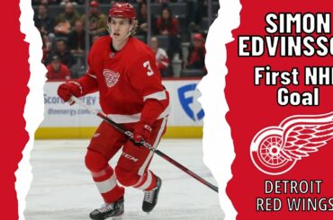 Simon Edvinsson #3 (Detroit Red Wings) first NHL goal Mar 23, 2023