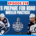 Winnipeg Jets prepare for road trip, Blake Wheeler skates in yellow jersey, NFL Playoffs