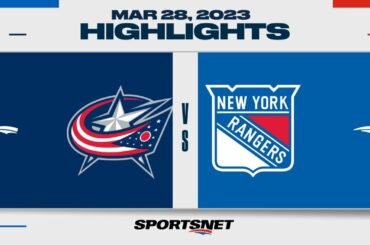 NHL Highlights | Blue Jackets vs. Rangers - March 28, 2023