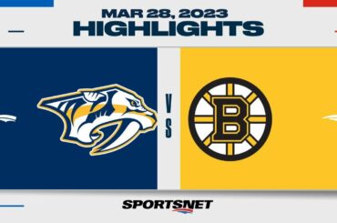 NHL Highlights | Predators vs. Bruins - March 28, 2023