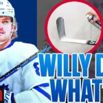 WILLIAM NYLANDER SHOWS HOW HE SPRAY PAINTS HIS OWN STICKS