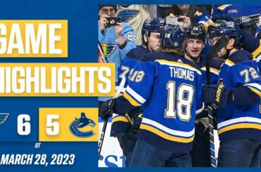 Game Highlights: Blues 6, Canucks 5 (OT)