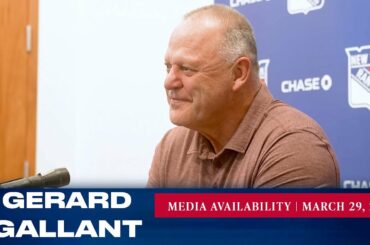 New York Rangers: Gerard Gallant Media Availability | Mar. 29, 2023