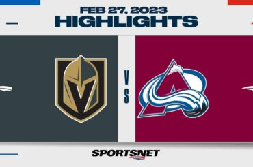 NHL Highlights | Golden Knights vs. Avalanche - February 27, 2023