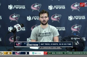 John Tortorella's trust led to Emil Bemstrom's first NHL hat trick | BLUE JACKETS-PREDATORS POSTGAME
