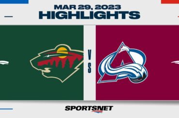 NHL Highlights | Wild vs. Avalanche - March 29, 2023