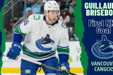 Guillaume Brisebois #55 (Vancouver Canucks) first NHL goal Mar 14, 2023