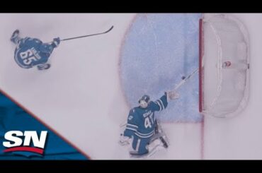 Sharks' James Reimer Reaches Back To Rob Jets' Mason Appleton With UNBELIEVABLE Paddle Save