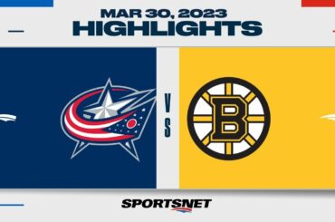 NHL Highlights | Blue Jackets vs. Bruins - March 30, 2023