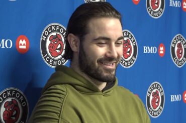 IceHogs Media Day 3/20/23: Anders Sorensen, Isaak Phillips, Morgan Adams-Moisan, Rocco Grimaldi