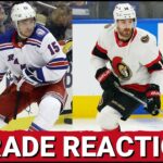 Senators Trade Tyler Motte To NY Rangers For Julien Gauthier, Pick | Immediate NHL Trade Reaction