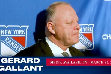 New York Rangers: Gerard Gallant Postgame Media Availability | Mar. 31, 2023
