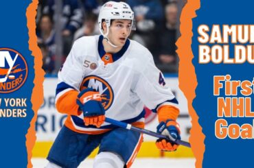 Samuel Bolduc #4 (New York Islanders) first NHL goal Feb 7, 2023