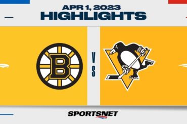 NHL Highlights | Bruins vs. Penguins - April 1, 2023