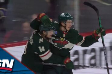 Wild's Matt Boldy Makes It RAIN At Xcel Energy Centre With His Second Career Hat Trick