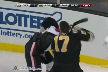 Mark Borowiecki vs Milan Lucic Dec 13, 2014