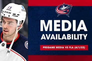 Liam Foudy and the Blue Jackets thank the #5thLine for the sell out crowds | Pregame Media (4/1/23)