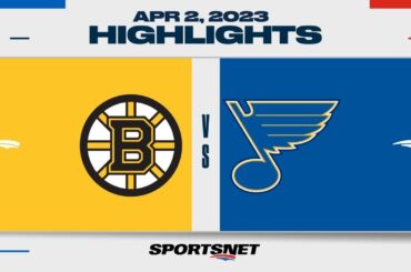 NHL Highlights | Bruins vs. Blues - April 2, 2023