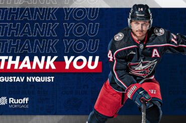 Thank you for being a great Columbus Blue Jacket, Gustav Nyquist