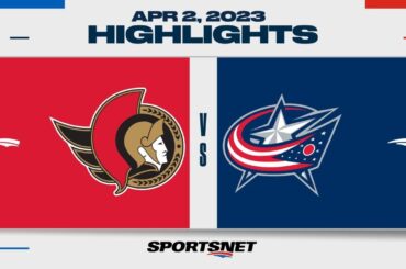 NHL Highlights | Senators vs. Blue Jackets - April 2, 2023