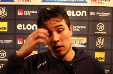 230324 Intervju med  Lucas Carlsson, SSK efter vinsten mot Mora