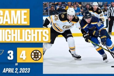 Game Highlights: Bruins 4, Blues 3 (SO)