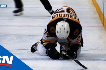 Bruins' Patrice Bergeron Injured After Radek Faksa Hit, Brad Marchand Comes To Defense