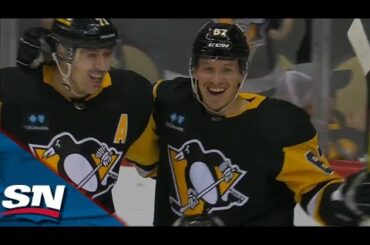 Penguins' Rickard Rakell Gifted Goal As Shot Off End Boards Deflects Off Flyers' Sam Ersson And In