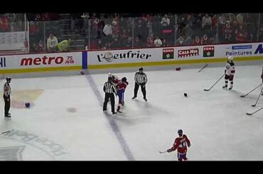 Laval Rocket's Riley McKay and Utica Comets' Nikita Okhotiuk get into a fight  2/11/23
