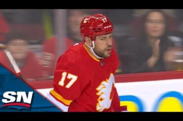 Flames' Milan Lucic LASERS A Perfect Shot Top Corner To Even Game vs. Ducks