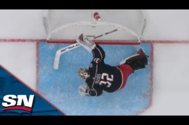 Blue Jackets Goalie Jon Gillies Loses His Skate Blade, Gives Up A Goal