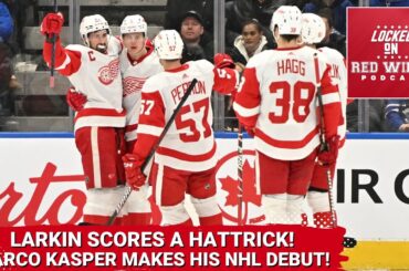 Marco Kasper Makes NHL Debut! | Dylan Larkin Scores Hattrick to Carry Red Wings Over Maple Leafs
