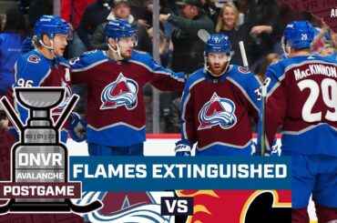 Colorado Avalanche efficiently dispatch Calgary Flames and move into second in the Central