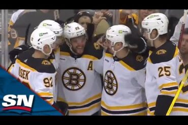 Bruins' David Pastrnak Joins 100-Point Club For The First Time With A Power Play Deflection Goal