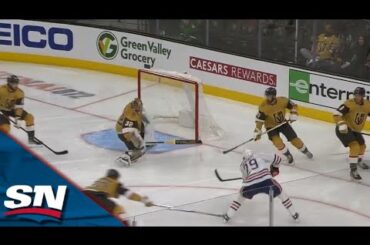 Golden Knights' Jonathan Quick FLASHES His Stick To Rob Leon Draisaitl Of Sure Goal